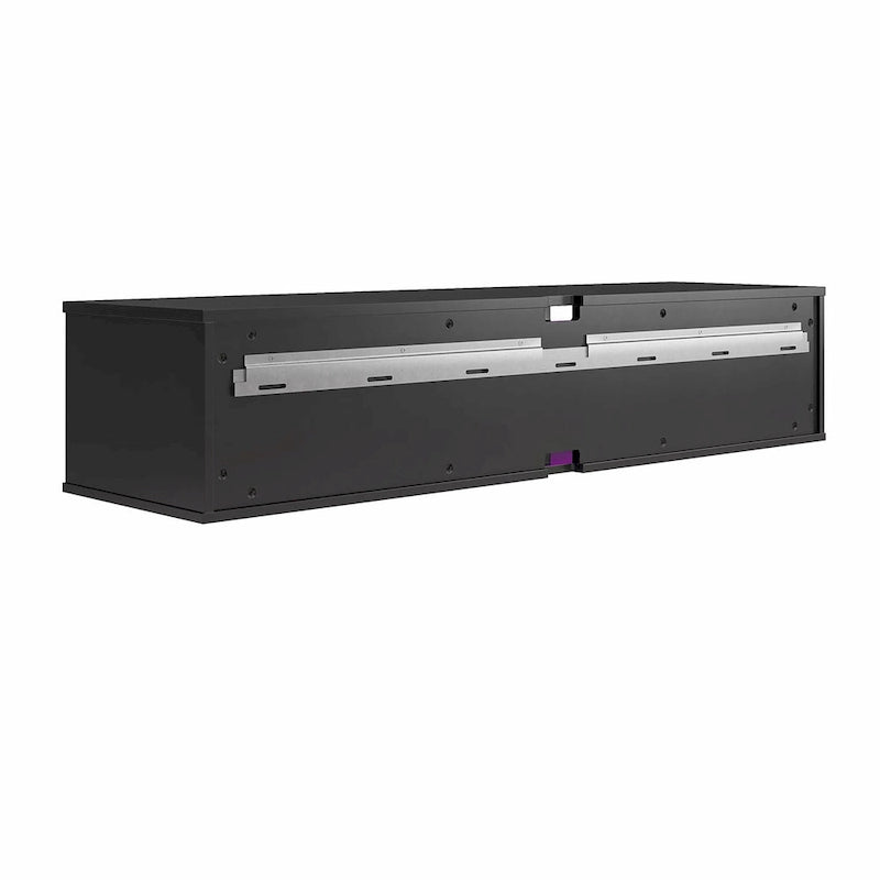 Meuble TV flottant de jeu noir/blanc pour 2 adultes, compatible avec les TV jusqu'à 60 po
