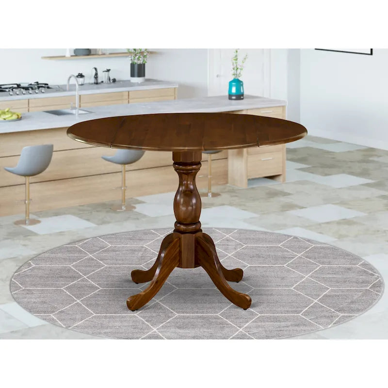 Table de salle à manger ronde à abattants – Plusieurs finitions, 4 places