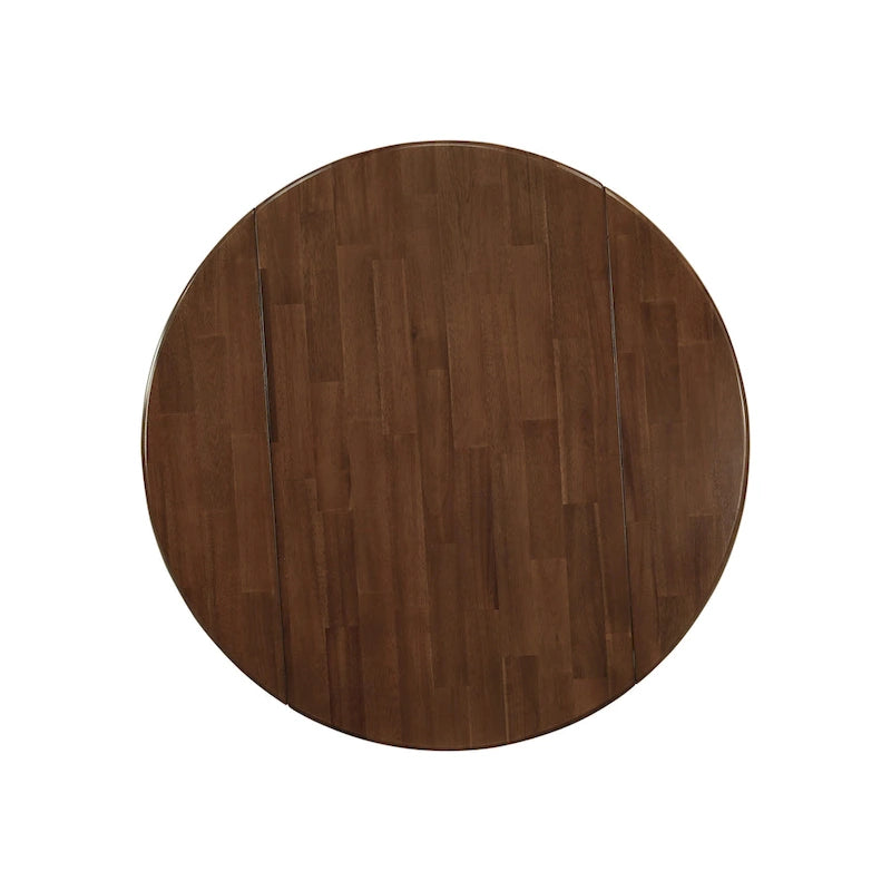 Table de salle à manger ronde à abattants – Plusieurs finitions, 4 places