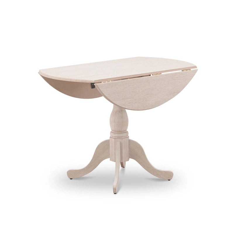 Table de salle à manger ronde à abattants – Plusieurs finitions, 4 places