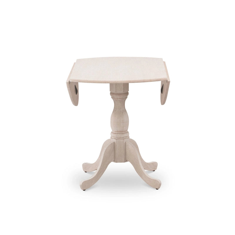 Table de salle à manger ronde à abattants – Plusieurs finitions, 4 places