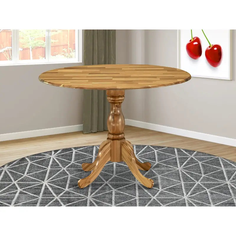 Table de salle à manger ronde à abattants – Plusieurs finitions, 4 places