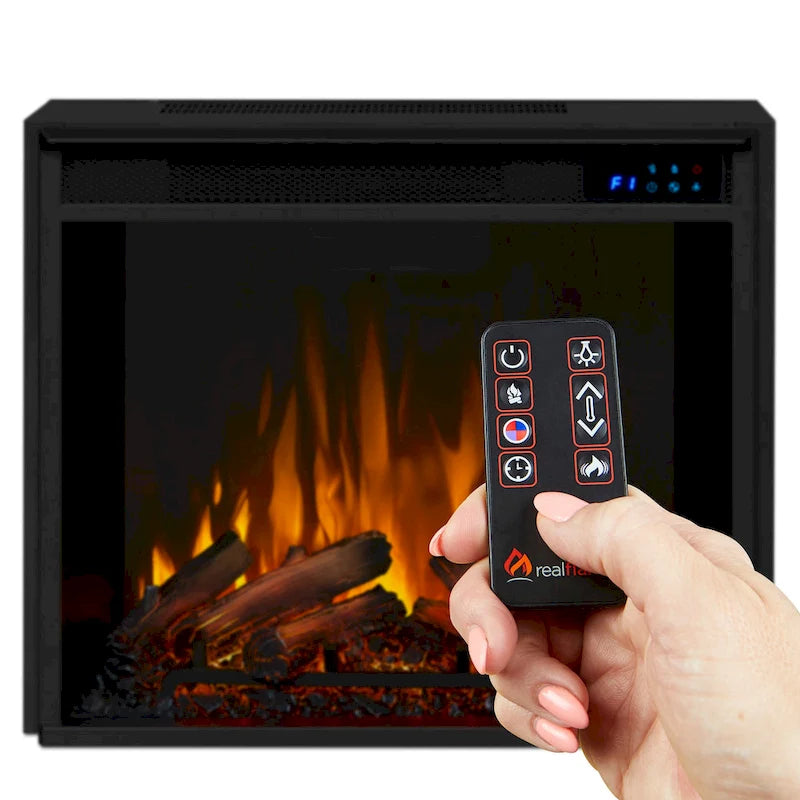Meuble TV d'angle électrique blanc avec cheminée pour téléviseurs jusqu'à 56"