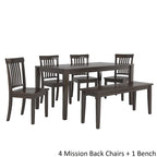 Ensemble de salle à manger rectangulaire Wilmington II 152 cm noir antique par iNSPIRE Q Classic