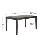 Ensemble de salle à manger rectangulaire Wilmington II 152 cm noir antique par iNSPIRE Q Classic