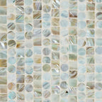 Meuble de rangement bohème à 2 étagères mosaïque multicolore avec détails en nacre