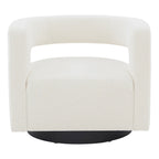 Chaise pivotante – Ivoire/Noir, Marron foncé, Gris clair, Gris foncé/Noir – 1 place