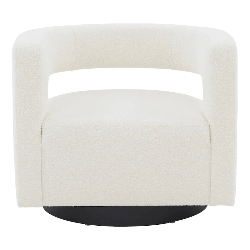 Chaise pivotante – Ivoire/Noir, Marron foncé, Gris clair, Gris foncé/Noir – 1 place