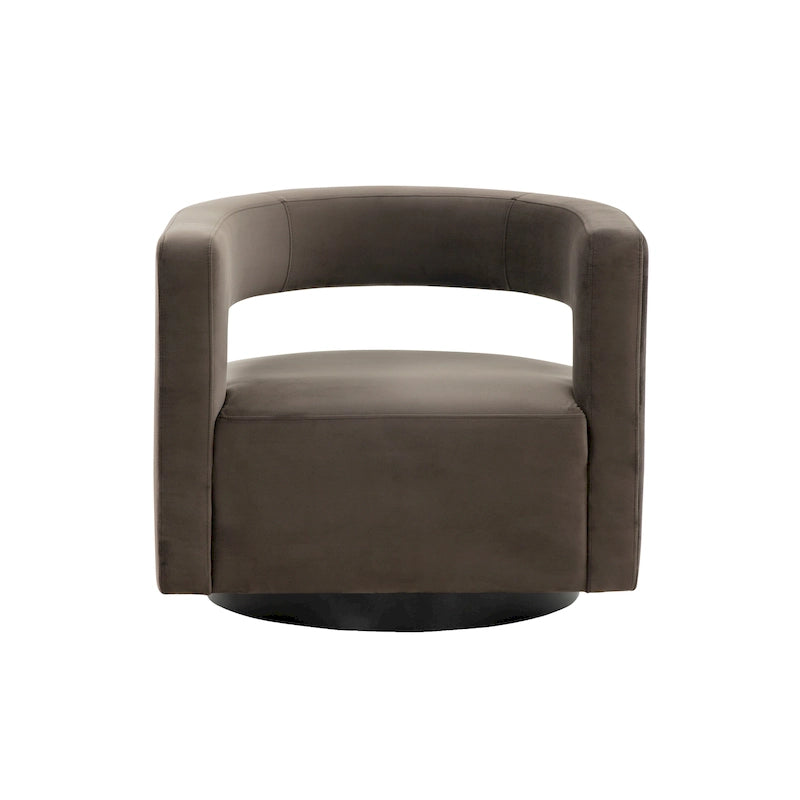 Chaise pivotante – Ivoire/Noir, Marron foncé, Gris clair, Gris foncé/Noir – 1 place