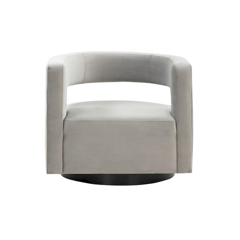 Chaise pivotante – Ivoire/Noir, Marron foncé, Gris clair, Gris foncé/Noir – 1 place