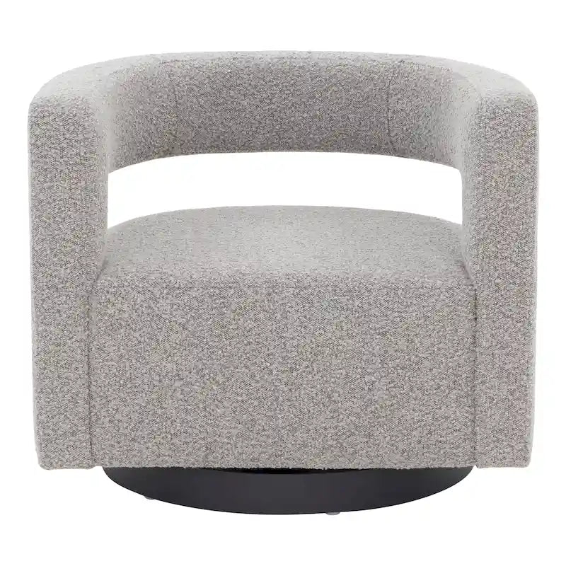 Chaise pivotante – Ivoire/Noir, Marron foncé, Gris clair, Gris foncé/Noir – 1 place