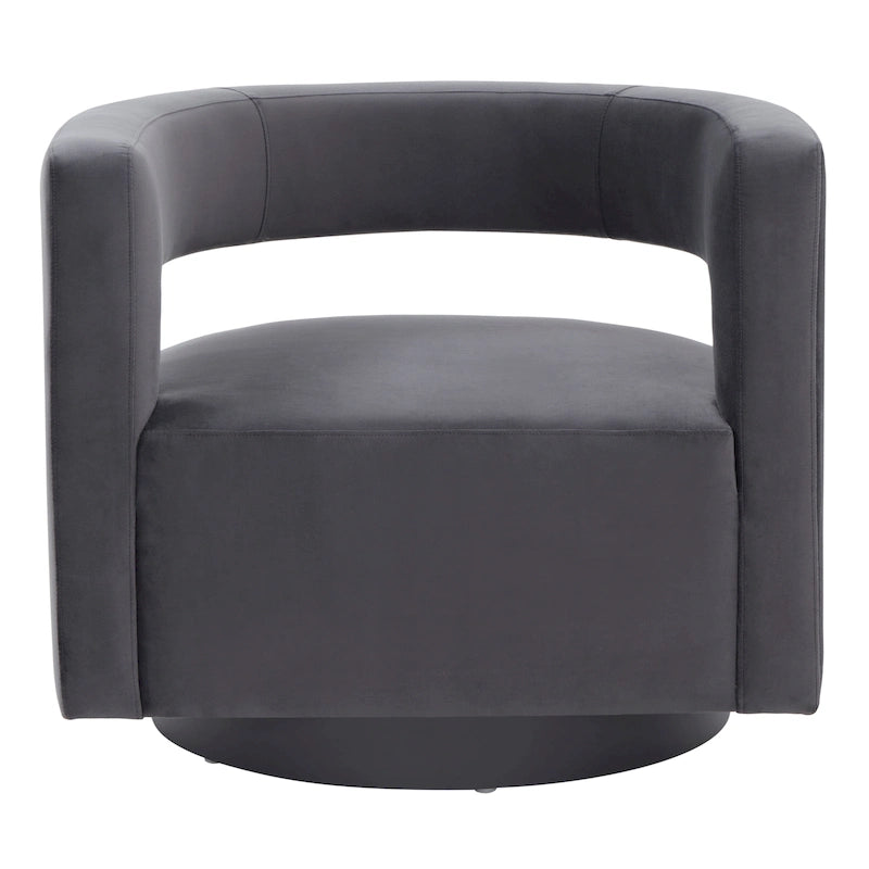 Chaise pivotante – Ivoire/Noir, Marron foncé, Gris clair, Gris foncé/Noir – 1 place