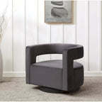 Chaise pivotante – Ivoire/Noir, Marron foncé, Gris clair, Gris foncé/Noir – 1 place