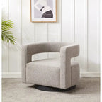 Chaise pivotante – Ivoire/Noir, Marron foncé, Gris clair, Gris foncé/Noir – 1 place
