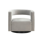 Chaise pivotante – Ivoire/Noir, Marron foncé, Gris clair, Gris foncé/Noir – 1 place