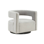 Chaise pivotante – Ivoire/Noir, Marron foncé, Gris clair, Gris foncé/Noir – 1 place