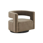 Chaise pivotante – Ivoire/Noir, Marron foncé, Gris clair, Gris foncé/Noir – 1 place