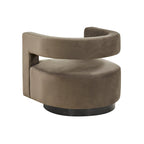 Chaise pivotante – Ivoire/Noir, Marron foncé, Gris clair, Gris foncé/Noir – 1 place