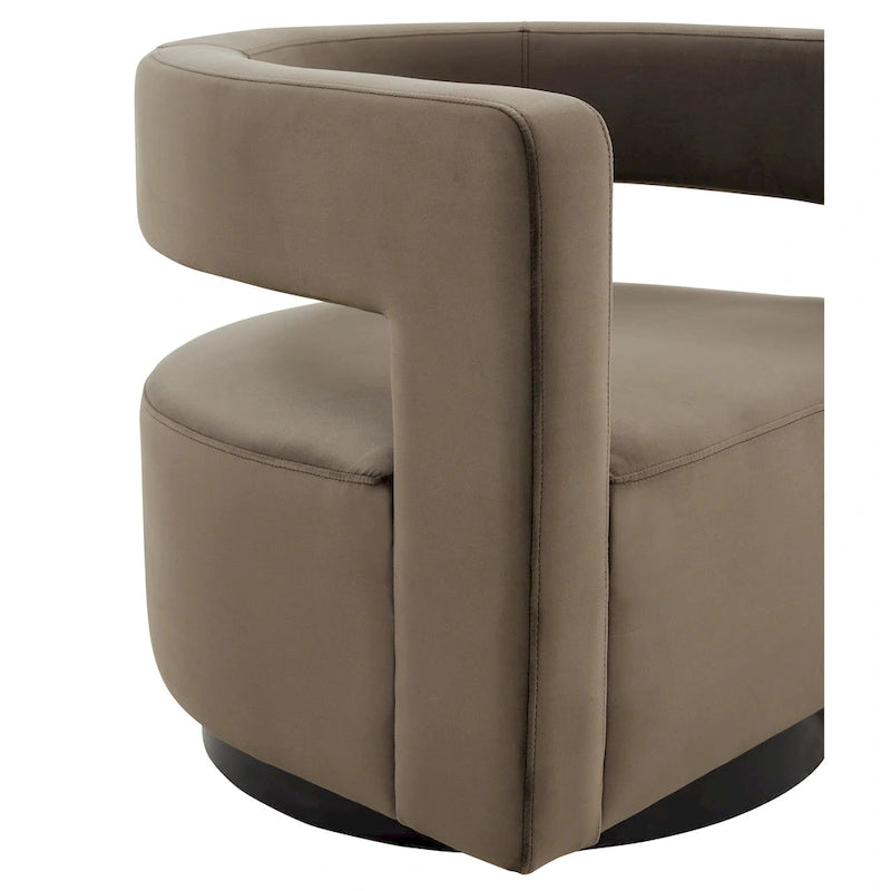 Chaise pivotante – Ivoire/Noir, Marron foncé, Gris clair, Gris foncé/Noir – 1 place
