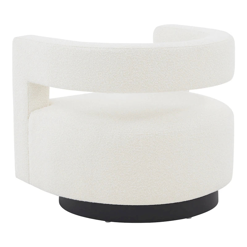 Chaise pivotante – Ivoire/Noir, Marron foncé, Gris clair, Gris foncé/Noir – 1 place