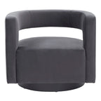 Chaise pivotante – Ivoire/Noir, Marron foncé, Gris clair, Gris foncé/Noir – 1 place