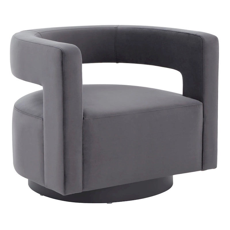 Chaise pivotante – Ivoire/Noir, Marron foncé, Gris clair, Gris foncé/Noir – 1 place
