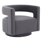 Chaise pivotante – Ivoire/Noir, Marron foncé, Gris clair, Gris foncé/Noir – 1 place