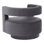 Chaise pivotante – Ivoire/Noir, Marron foncé, Gris clair, Gris foncé/Noir – 1 place