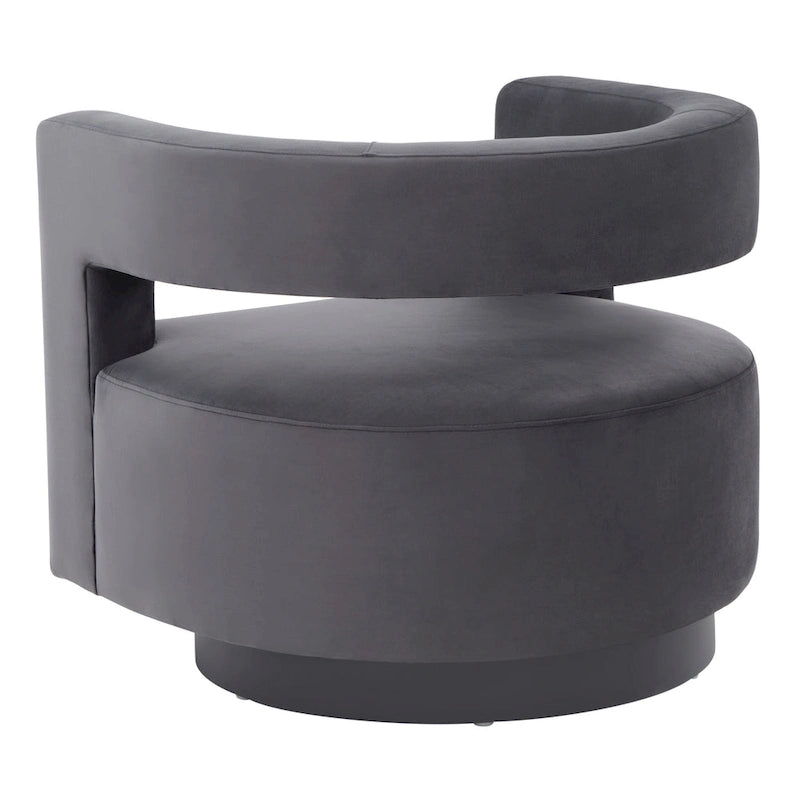 Chaise pivotante – Ivoire/Noir, Marron foncé, Gris clair, Gris foncé/Noir – 1 place