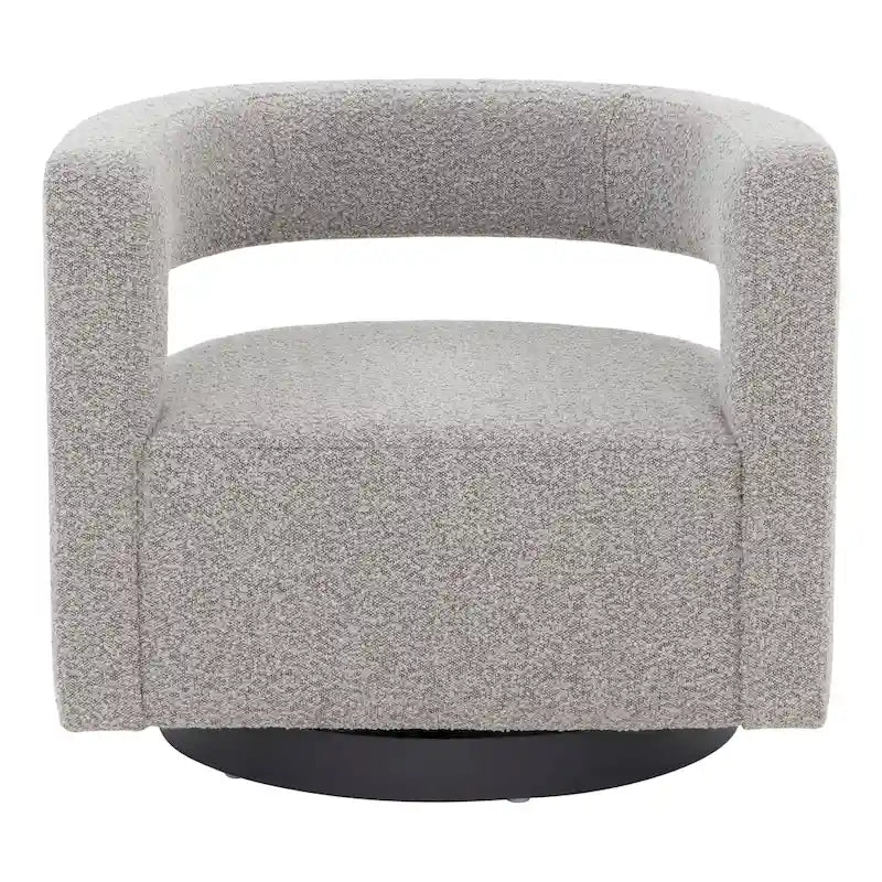 Chaise pivotante – Ivoire/Noir, Marron foncé, Gris clair, Gris foncé/Noir – 1 place