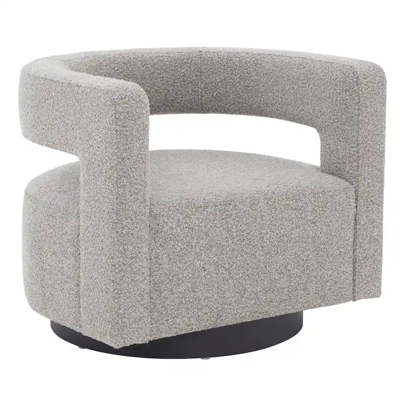 Chaise pivotante – Ivoire/Noir, Marron foncé, Gris clair, Gris foncé/Noir – 1 place
