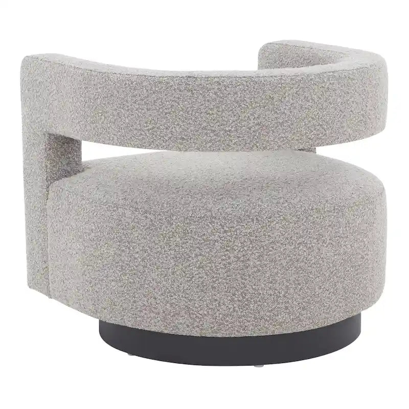 Chaise pivotante – Ivoire/Noir, Marron foncé, Gris clair, Gris foncé/Noir – 1 place