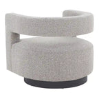 Chaise pivotante – Ivoire/Noir, Marron foncé, Gris clair, Gris foncé/Noir – 1 place