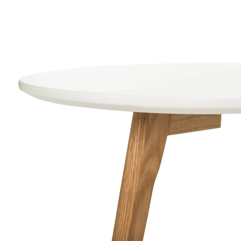 Table basse double blanche – 119 cm (L) x 61 cm (P) x 46 cm (H)