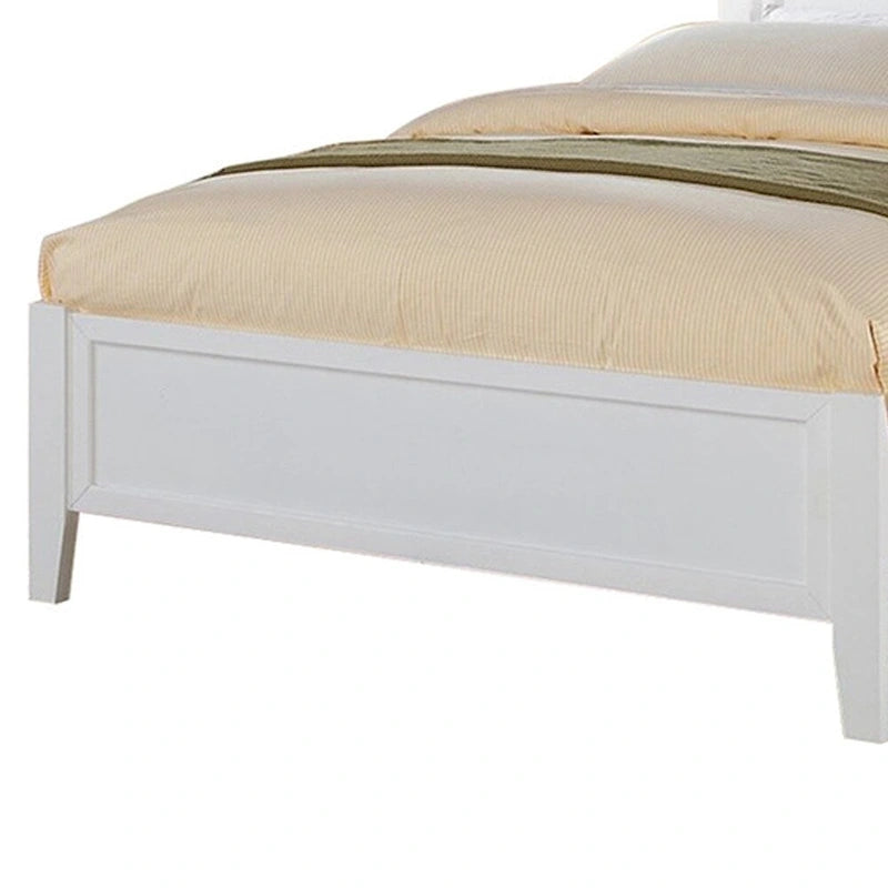 Lit double fantastique, finition bois, blanc