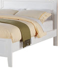 Lit double fantastique, finition bois, blanc