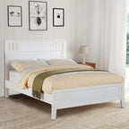 Lit double fantastique, finition bois, blanc
