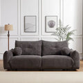 Canapé 2 places en lambswool gris/beige