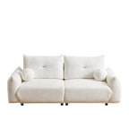 Canapé 2 places en lambswool gris/beige