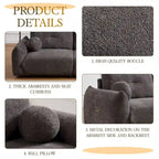 Canapé 2 places en lambswool gris/beige