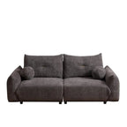 Canapé 2 places en lambswool gris/beige
