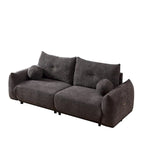 Canapé 2 places en lambswool gris/beige