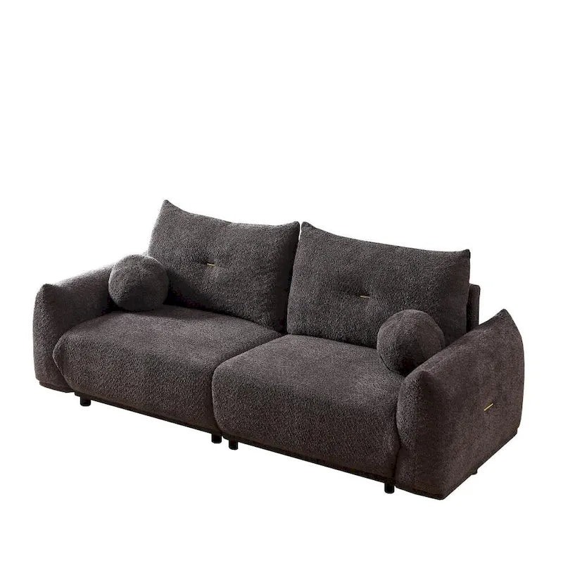 Canapé 2 places en lambswool gris/beige