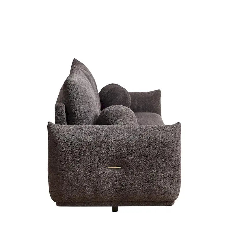 Canapé 2 places en lambswool gris/beige