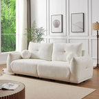 Canapé 2 places en lambswool gris/beige