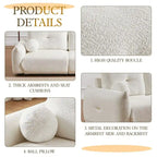 Canapé 2 places en lambswool gris/beige