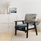 Fauteuil d'appoint motif côtier sarcelle et blanc — 1 place