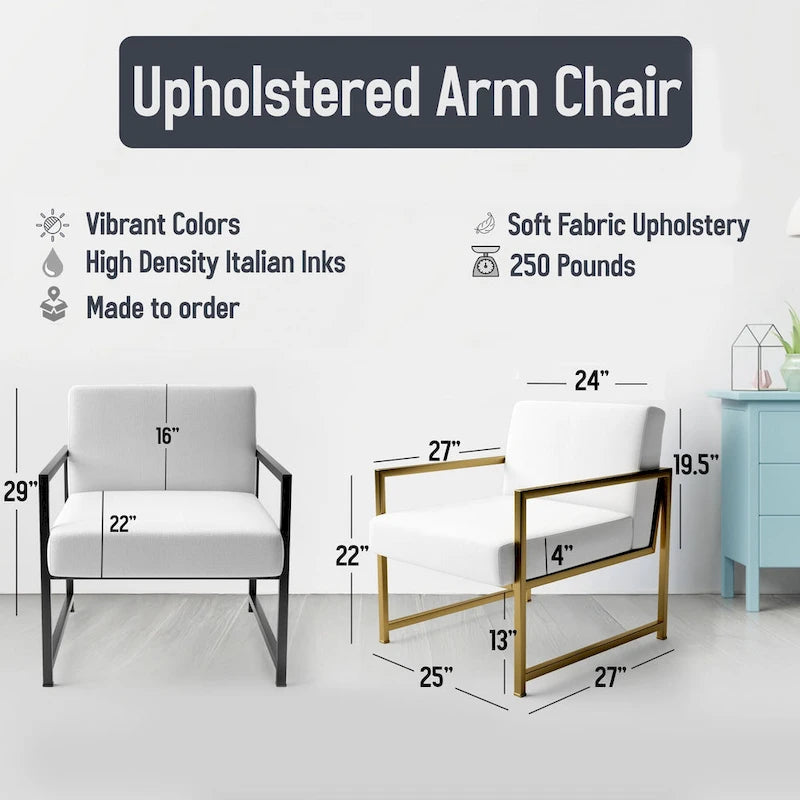 Fauteuil d'appoint motif côtier sarcelle et blanc — 1 place