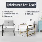 Fauteuil d'appoint motif côtier sarcelle et blanc — 1 place