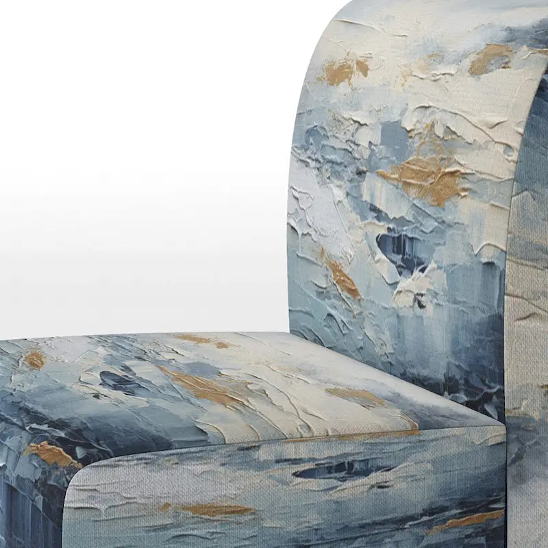 Fauteuil d'appoint motif côtier sarcelle et blanc — 1 place